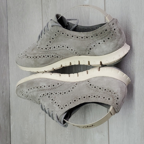 Cole Haan ZERØGRAND Womens Wingtip Oxford Comfort Suede Sneaker shoes sz9 - Picture 8 of 12